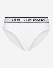 Dolce & Gabbana Fine-rib jersey briefs with branded elastic White O1G24TONQ79