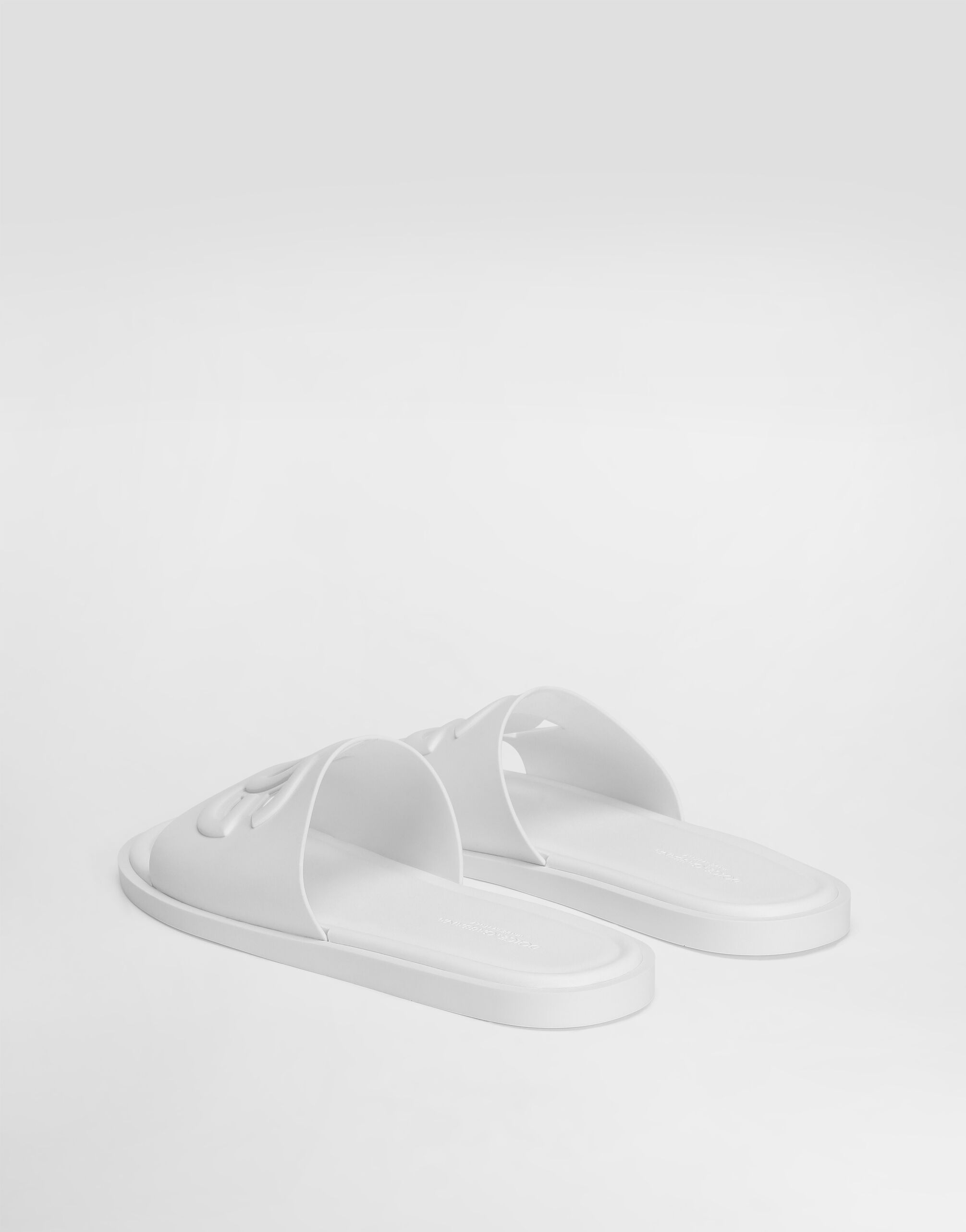 サンダル DOLCE GABBANA Men Sandals CS2215AN994 87163 White Rubber beachwear sliders in White for Men | Dolce&Gabbana® US