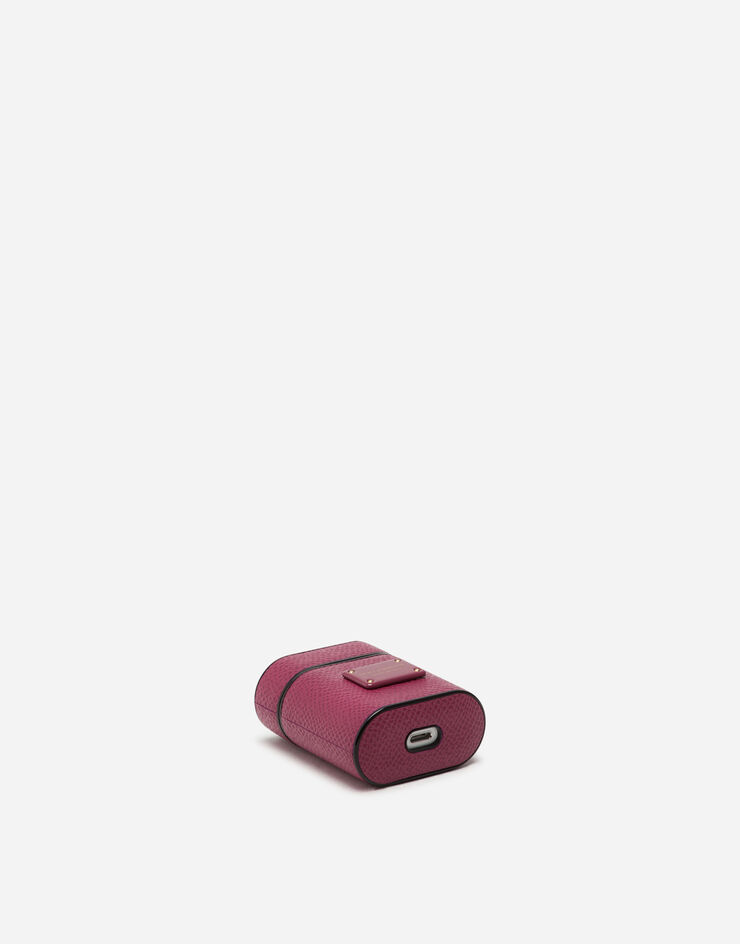 Dolce & Gabbana Dauphine calfskin airpods case FUCHSIA BI2572A1001