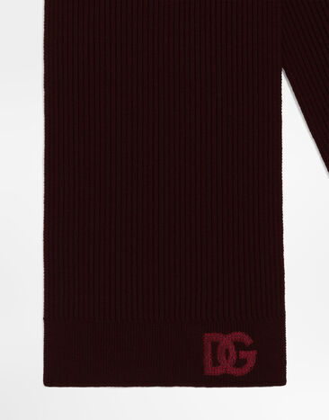 Dolce & Gabbana Schal aus reiner Schurwolle mit Logo in Rippstrick-Optik  GXK64ZJDVN6