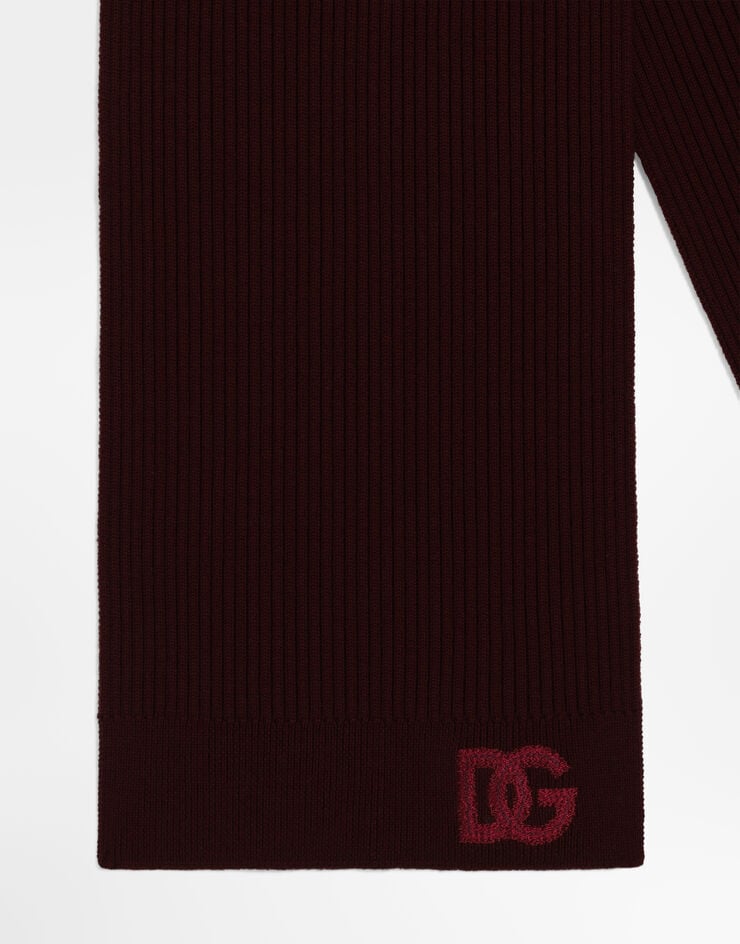 Dolce & Gabbana Schal aus reiner Schurwolle mit Logo in Rippstrick-Optik  GXK64ZJDVN6