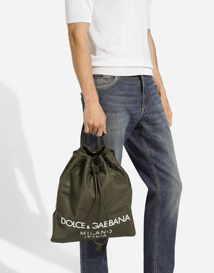 Dolce & Gabbana حقيبة ظهر نايلون أخضر BM2336AG182