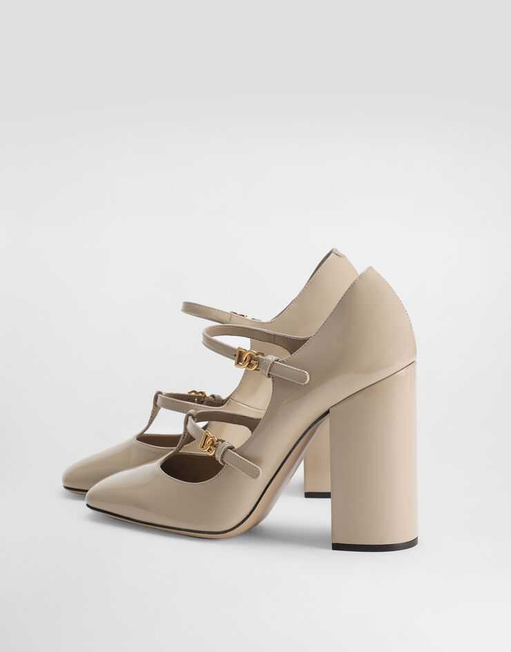 Dolce & Gabbana Pumps aus Lackleder Beige CD1960A1471