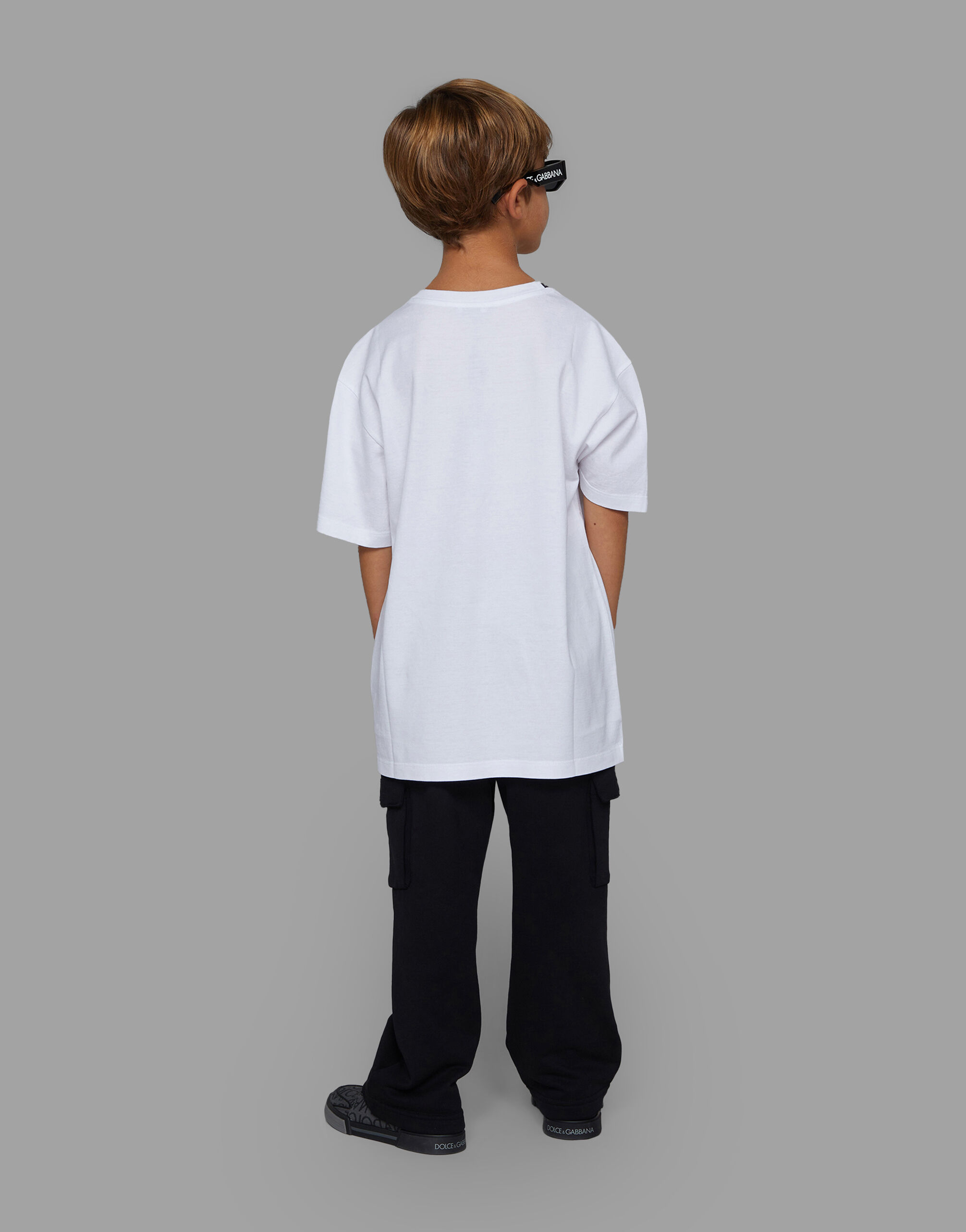 【DOLCE&GABBANA】ショートスリーブジャージーTシャツ ホワイトのメンズ Tシャツ ショートスリーブ ジャージー