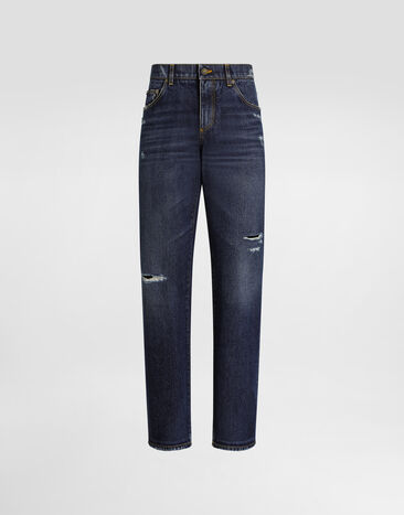 Dolce & Gabbana Loose cotton denim jeans Multicolor GYJDADG8NK6