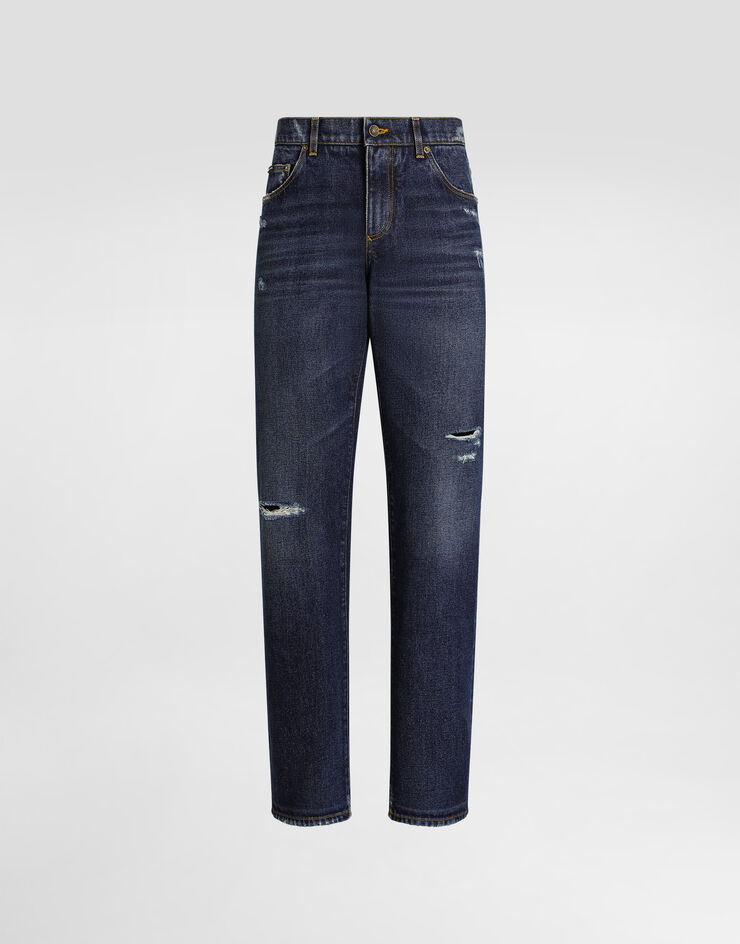 Dolce & Gabbana Loose cotton denim jeans Multicolor GYJDADG8NK6
