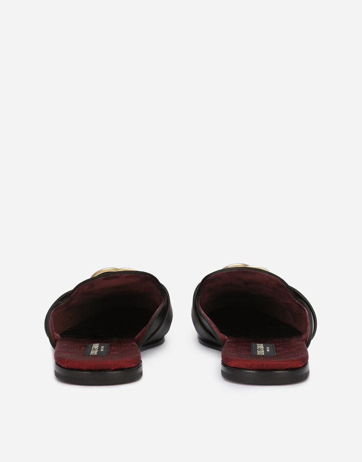 Dolce & Gabbana Calfskin nappa Bramante slippers Black A80285AJ634