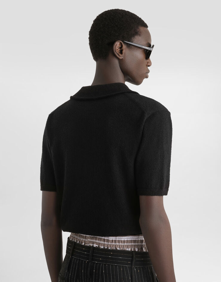 Dolce & Gabbana Cotton blend polo shirt Black GXZBHZJGMGX