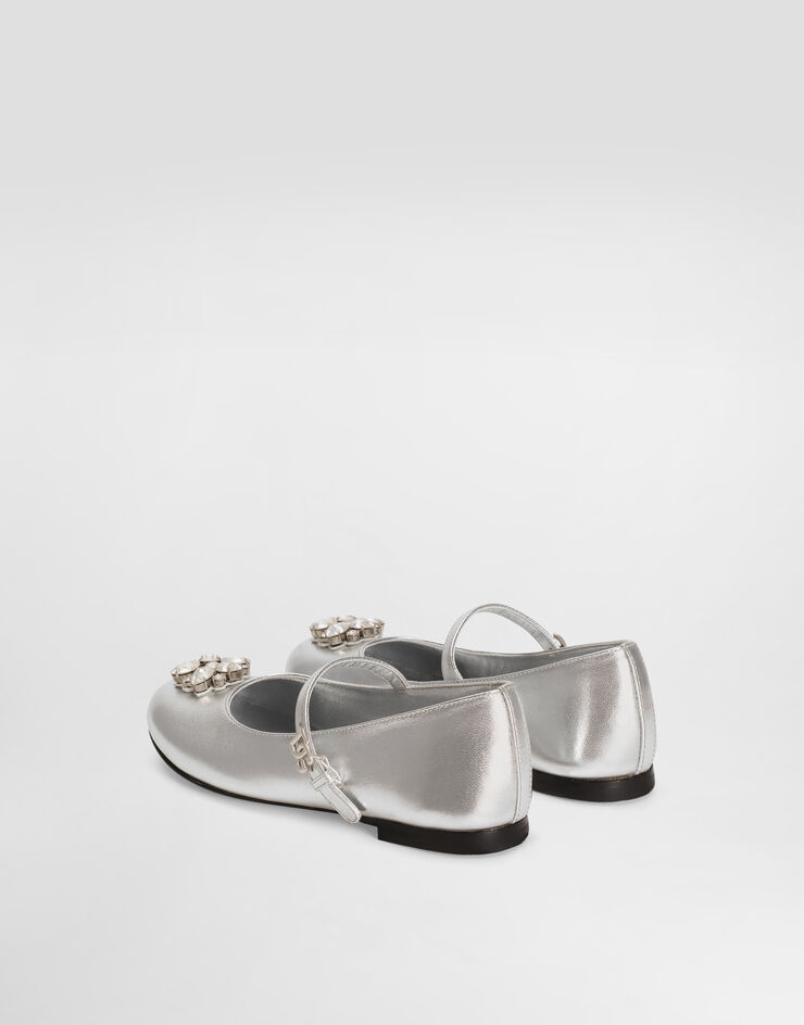 Dolce & Gabbana سترة بياقة دائرية وغرزة الجيرسيه Silver D11376AX261