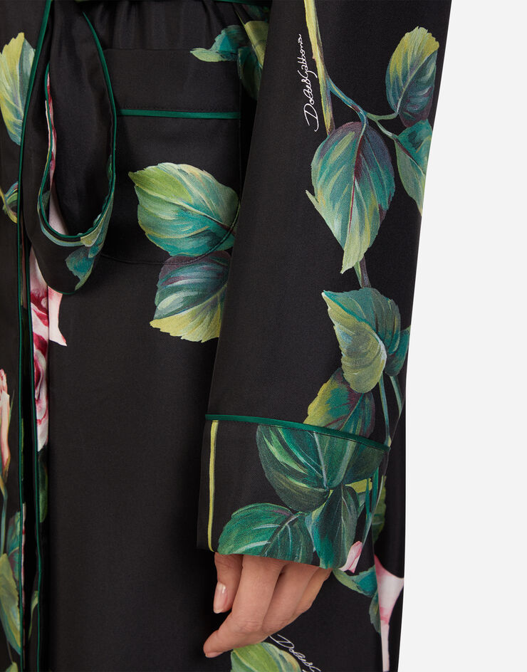 Dolce & Gabbana TROPICAL ROSE PRINT TWILL SUIT FLORAL PRINT F6E6JTHS190