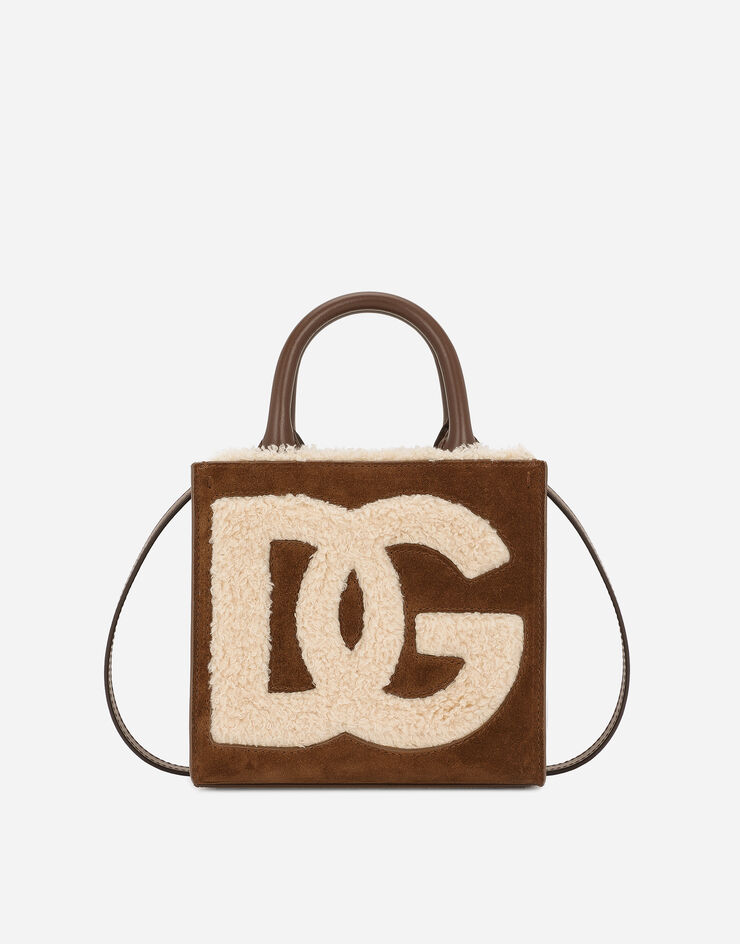 Dolce&Gabbana Сумка-шоппер мини DG Daily коричневый BB7479AN339
