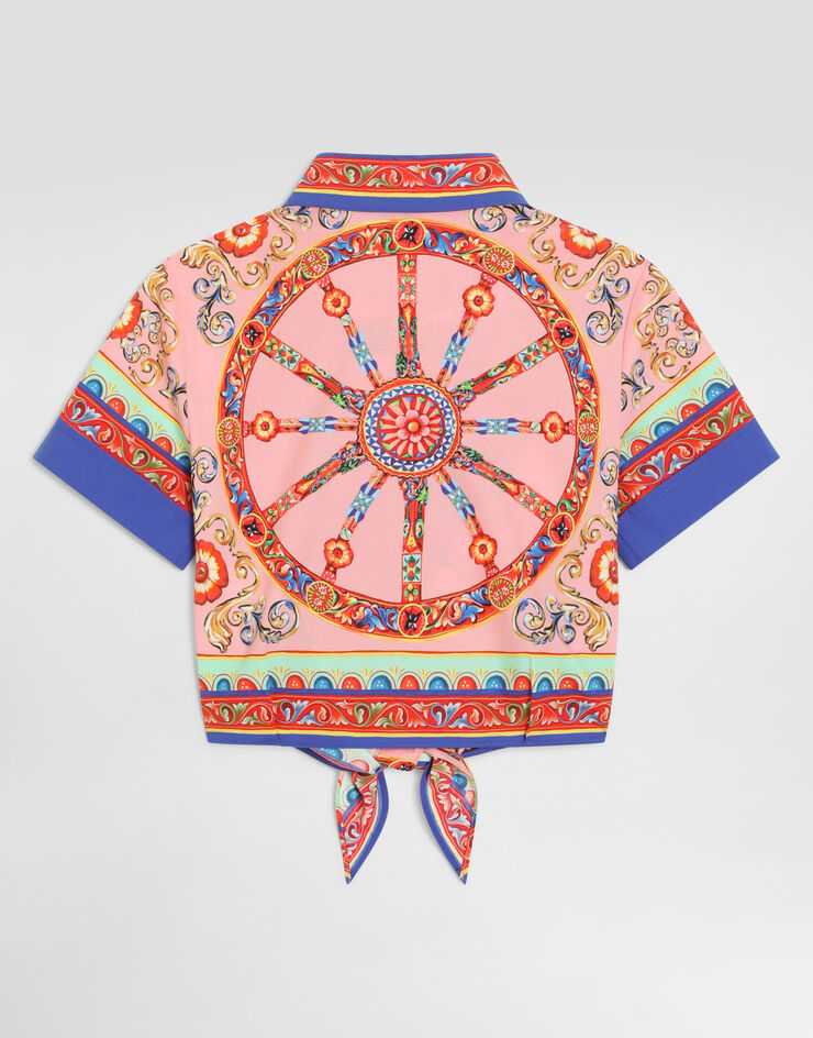 Dolce & Gabbana Carretto-print poplin shirt Multicolor L54S05FI5O1