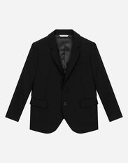 Dolce & Gabbana Single-breasted woolen jacket Black L42Q95LY051