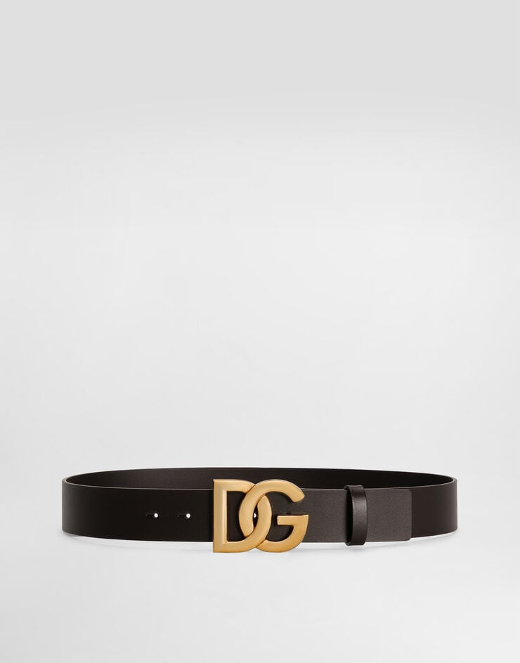 Dolce & Gabbana Ceinture en cuir lux avec boucle à logo DG croisé Multicolore BC4646AX622