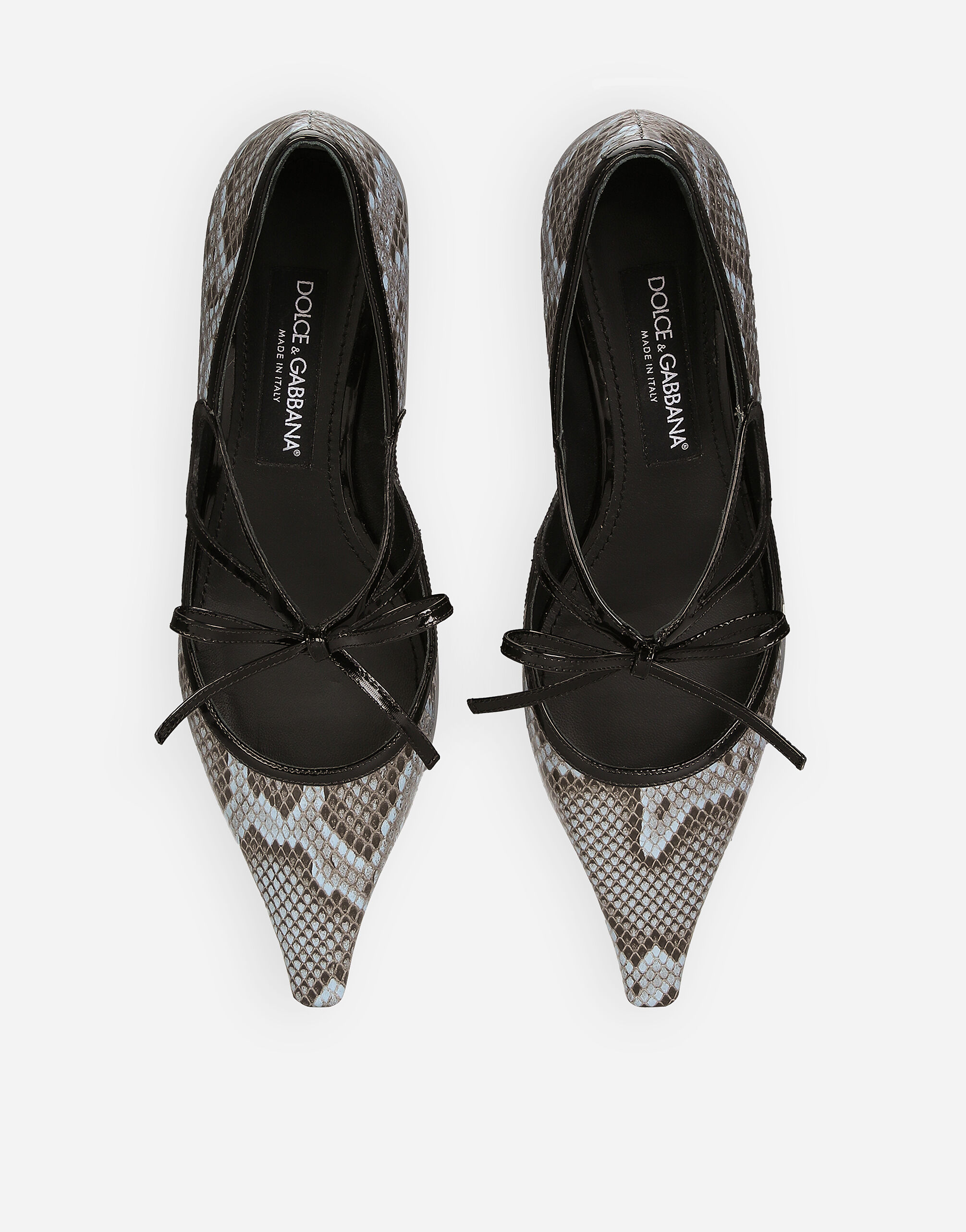 【送料&関税込】Dolce & Gabbana Black Python Pumps Dolce & Gabbana python磨损的蕾丝泵| Sendegaro CA