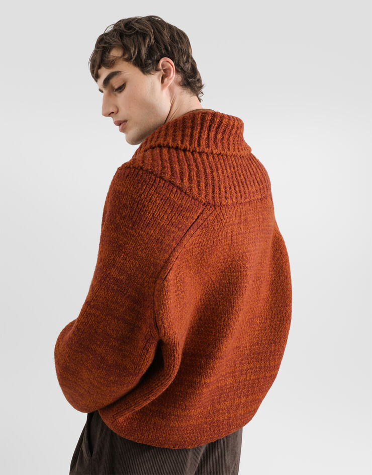 Dolce & Gabbana Wool mouliné sweater Dolce & Gabbana Wool mouliné sweater Brown GXY85TJDVNN