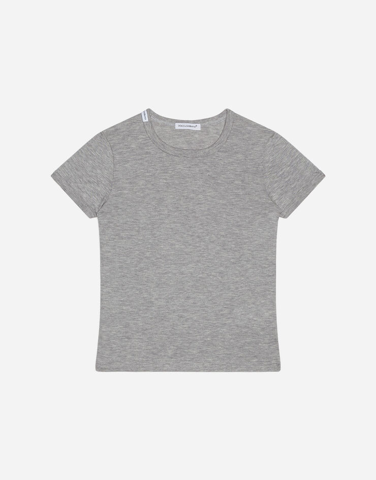 Dolce&Gabbana Short-sleeved jersey t-shirt two-pack Grey L4J703G7OCU