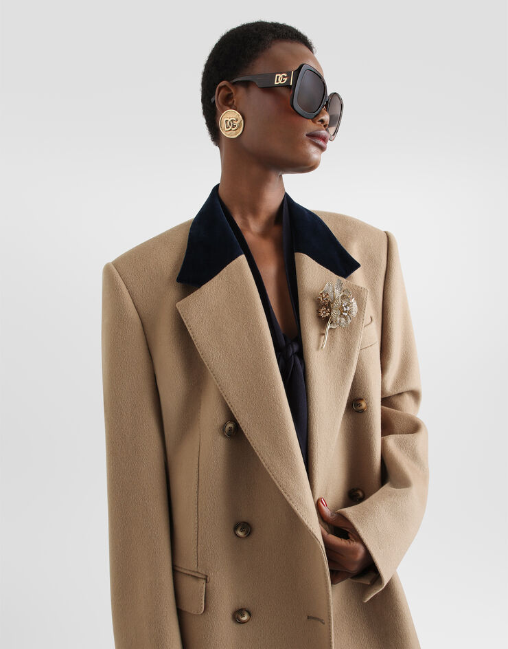 Dolce & Gabbana Double-breasted cashmere jacket Dolce & Gabbana Double-breasted cashmere jacket Beige F2JAETFU2D1