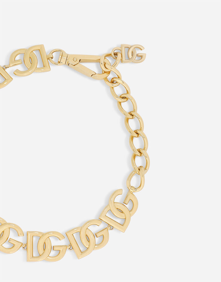 Dolce & Gabbana عقد شوكر بشعارات DG متعددة ذهبي WNO4S1W1111