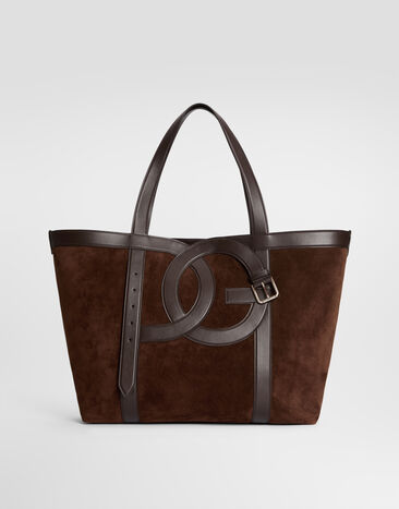 Dolce & Gabbana DG Belt shopping bag in split leather Multicolor BM7951A0741