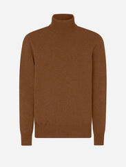 Dolce&Gabbana Cashmere turtle-neck sweater Brown F4CPETFUWEU