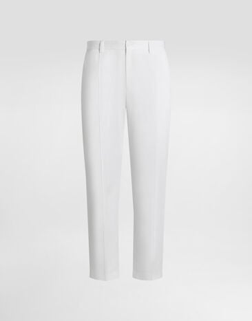 Dolce & Gabbana Pantalón en gabardina de algodón Blanco GW13EZFUFNV