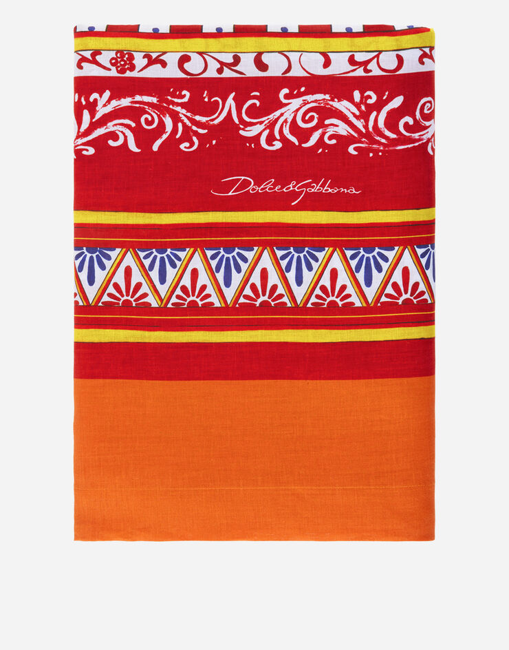 Dolce & Gabbana Mantel de lino para 10 comensales Multicolor TCG002TCADN