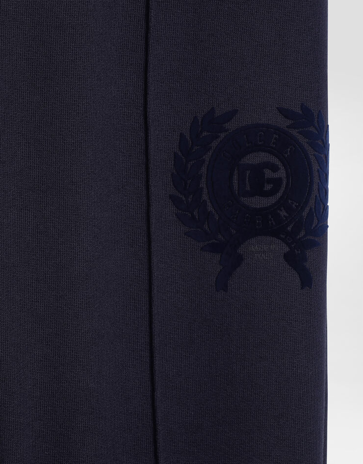 Dolce & Gabbana Jersey trousers with Dolce&Gabbana patch Blue L4JPKTG7PCU