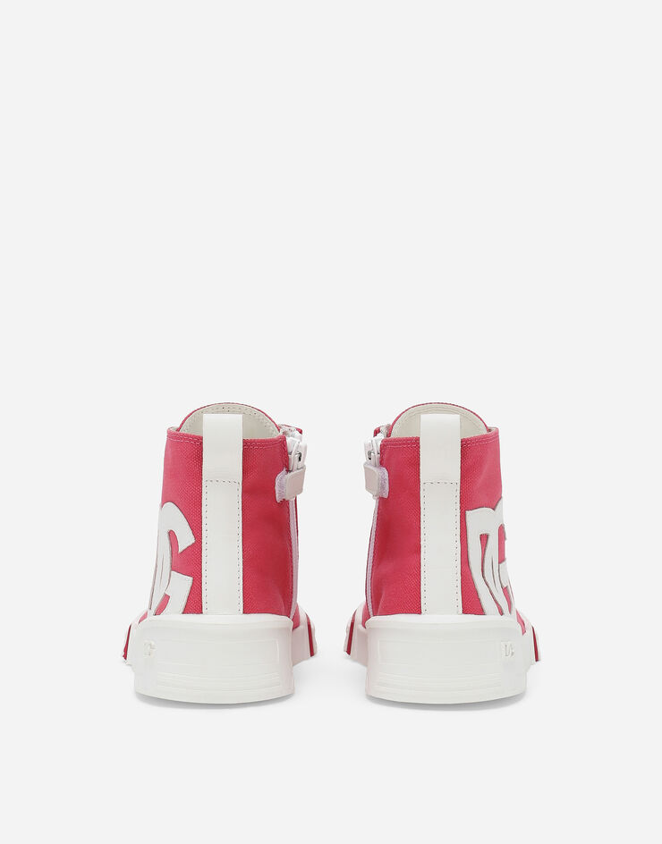 Dolce & Gabbana Sneakers montantes Portofino Space en toile Rose DA5195A4659