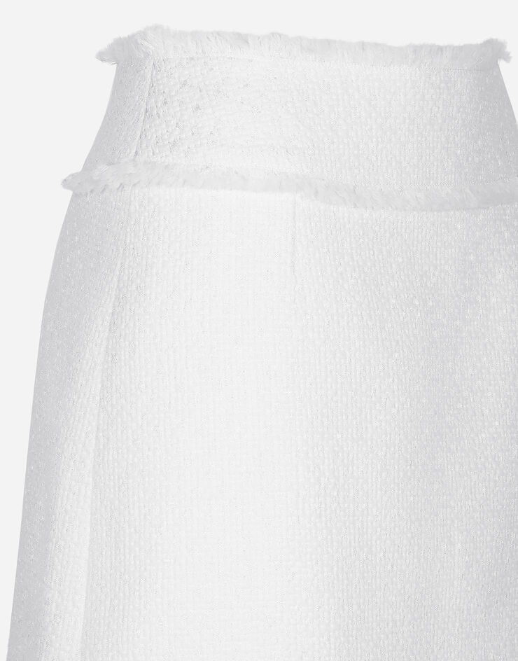 Dolce & Gabbana Minifalda de tweed raschel Blanco F4CR5THUMUA