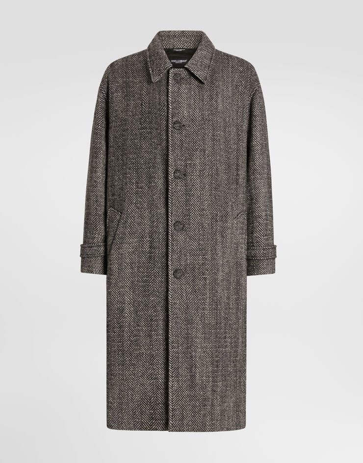 Dolce & Gabbana Single-breasted wool blend chevron coat Dolce & Gabbana Single-breasted wool blend chevron coat Multicolor G052VTFC3CX