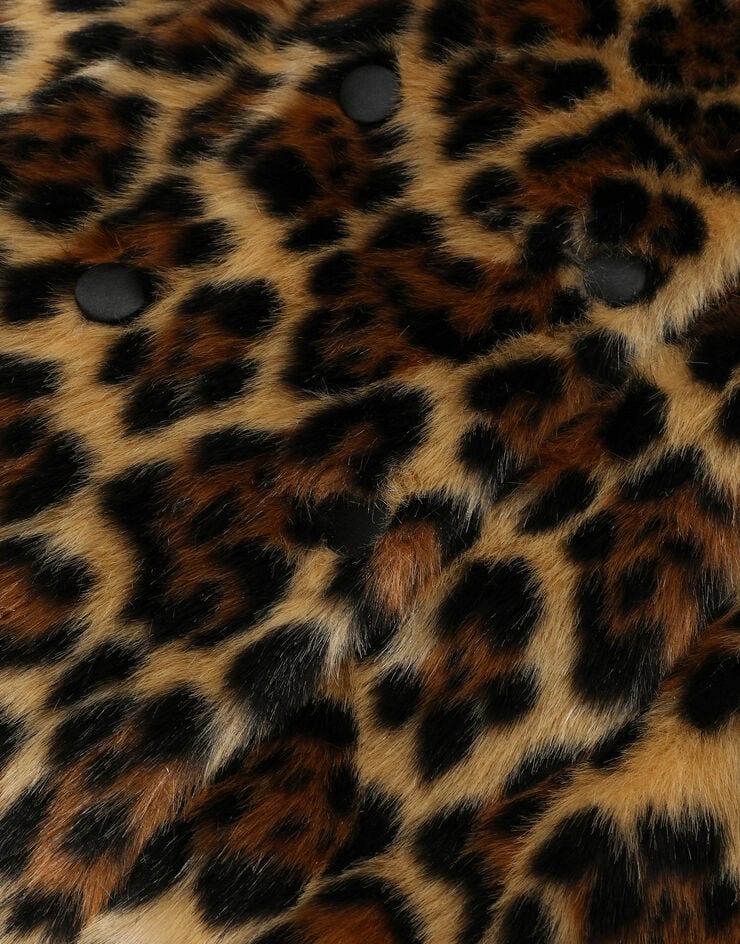 Dolce & Gabbana Long leopard-print faux fur coat Imprima F0E1KFFJSCU