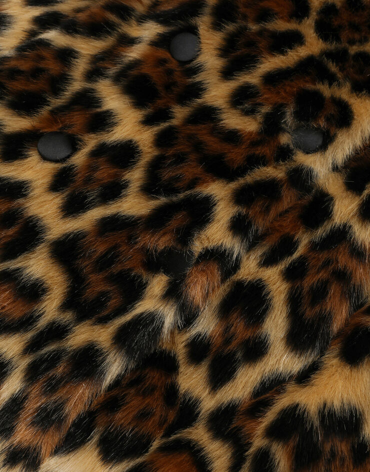 Dolce & Gabbana Long leopard-print faux fur coat Отпечатки F0E1KFFJSCU