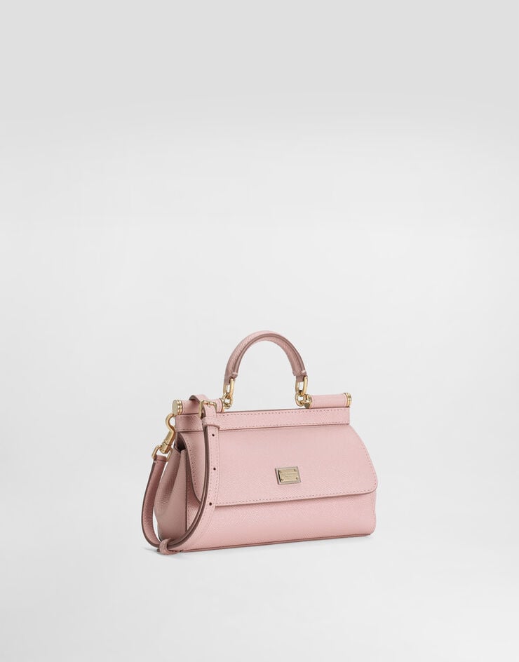 Dolce & Gabbana Mini sac Sicily en veau Dauphine Dolce & Gabbana Mini sac Sicily en veau Dauphine Pink BB7116B1001