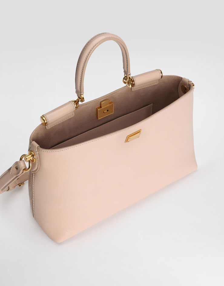 Dolce & Gabbana Vittoria calfskin handbag Beige BB7896AZ000