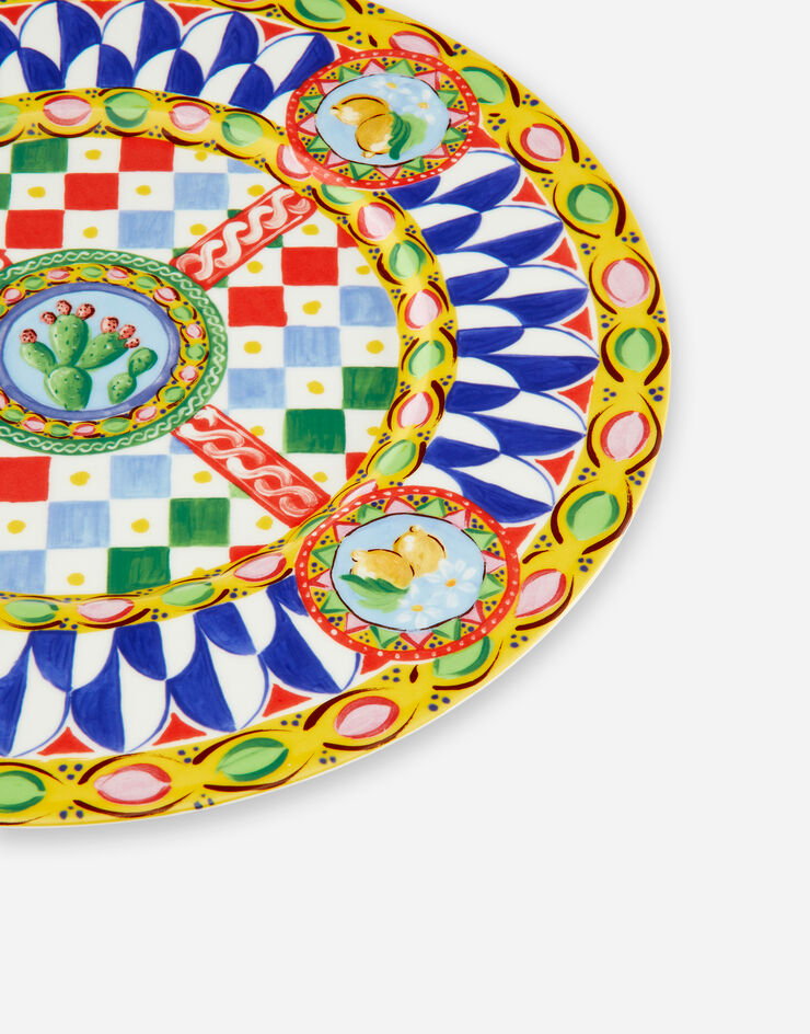 Dolce & Gabbana Charger Plate in Fine Porcelain Multicolor TC0005TCA07