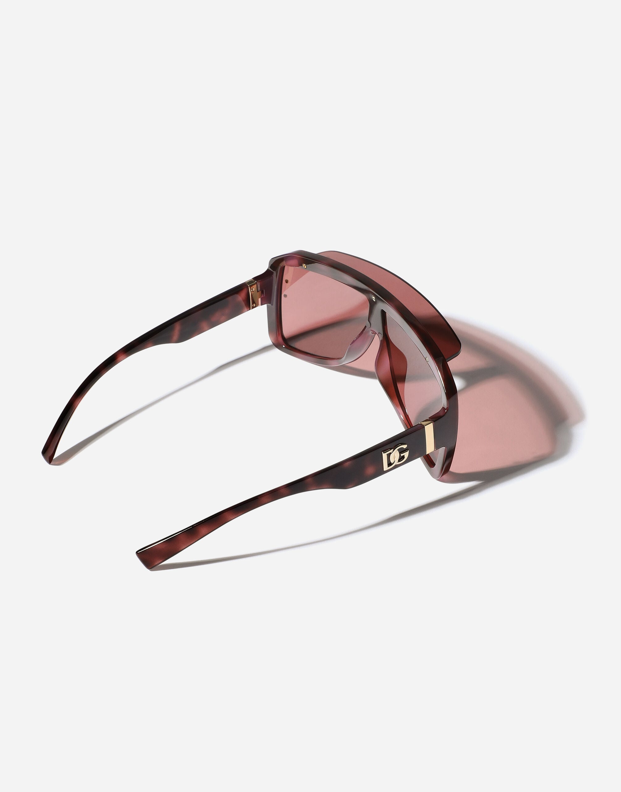 DG Crossed Sunglasses in Pink havana for Women | Dolce&Gabbana®