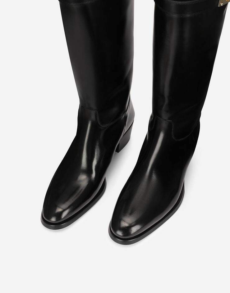 Dolce & Gabbana Brushed calfskin boots Black A70090A1203