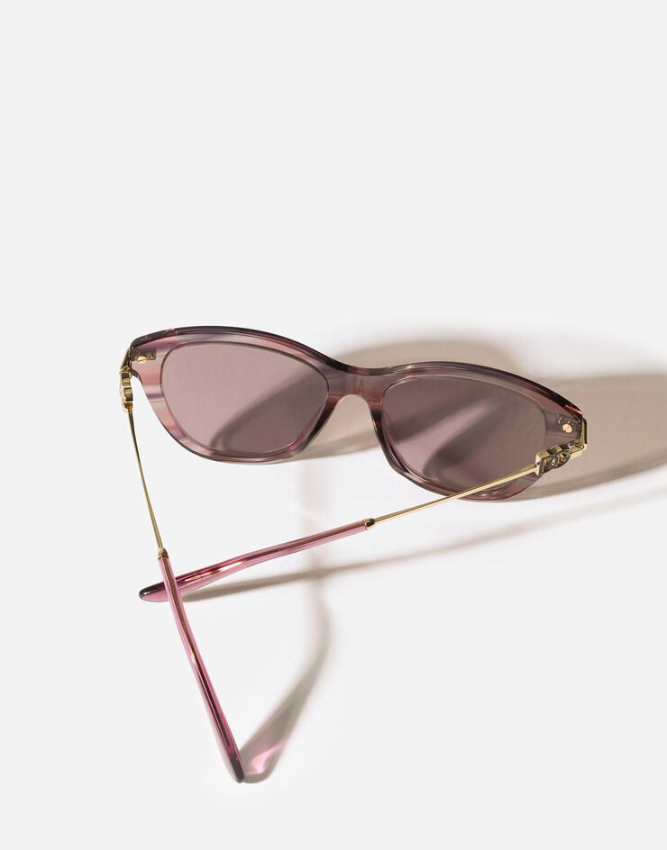 Dolce & Gabbana DG Glow Sunglasses Striped violet transparent VG4534VP4LA