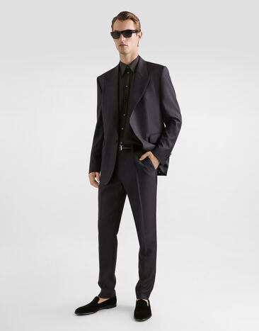 Dolce & Gabbana Single-breasted sicilia virgin wool jacket Blue G2VN6TGK048
