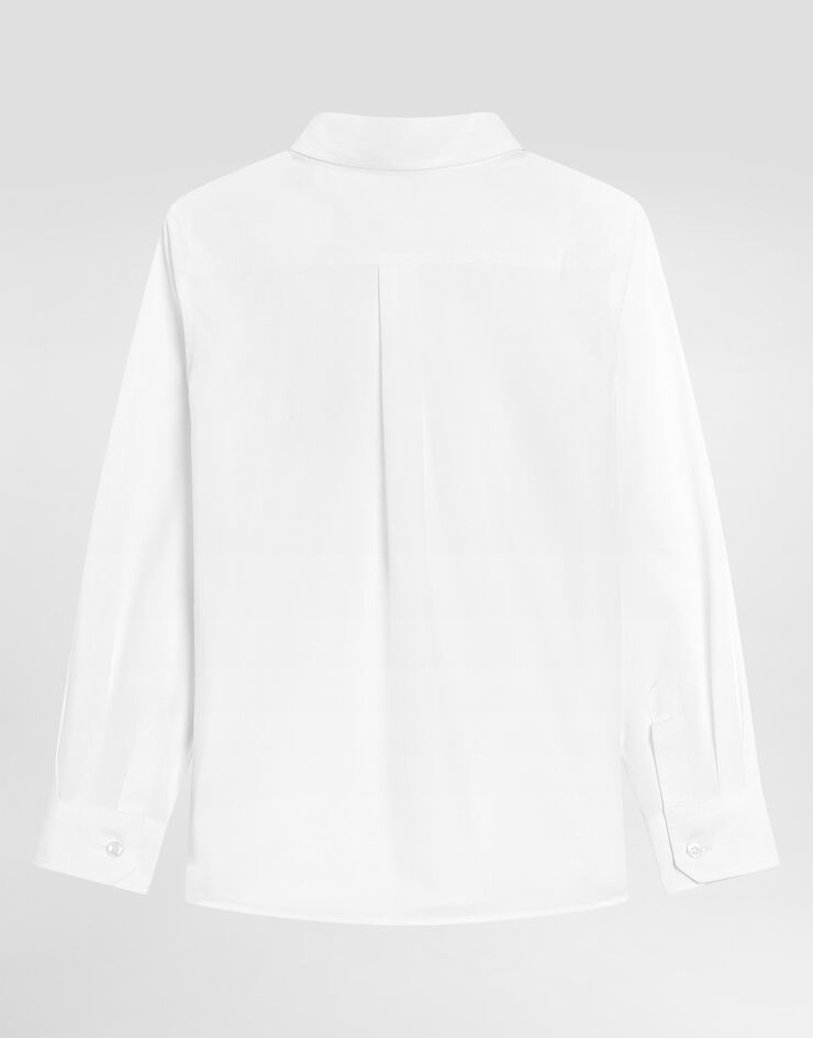 Dolce & Gabbana Poplin shirt with DG logo White L43S23G7PCL