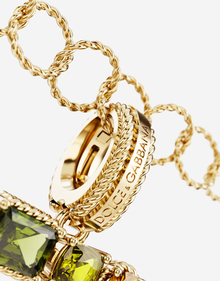 Dolce & Gabbana チャーム「Z」 レインボーアルファベット 18金イエローゴールド マルチカラージェム ゴールド WANR2GWMIXZ