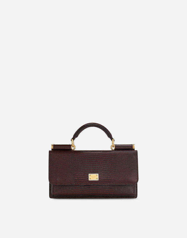Dolce&Gabbana Minibolso con motivo de iguana Burdeos BI3280A1095