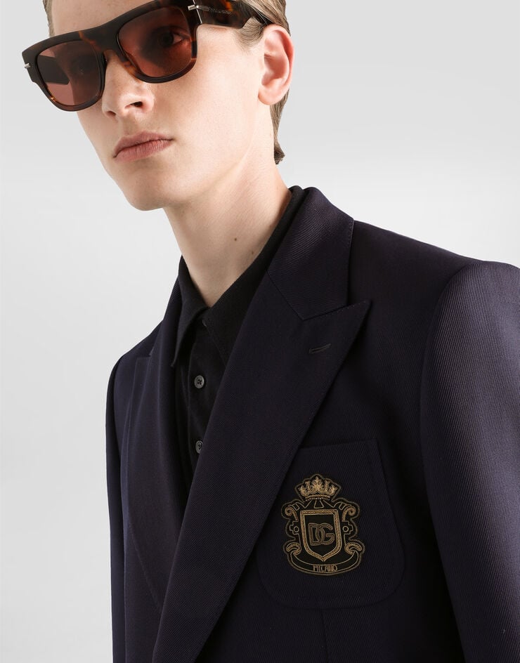 Dolce & Gabbana Double-breasted portofino wool jacket Blue G2WA1ZFU2YW