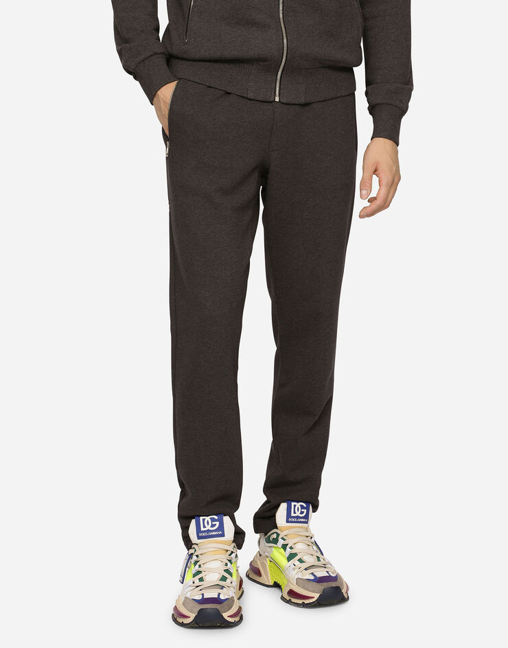 Dolce & Gabbana Jogginghose aus baumwolle GRAU G4ZCATG7JYX