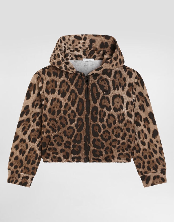 Dolce & Gabbana Leopard-print hooded sweatshirt Print L5JWCRHS7LD