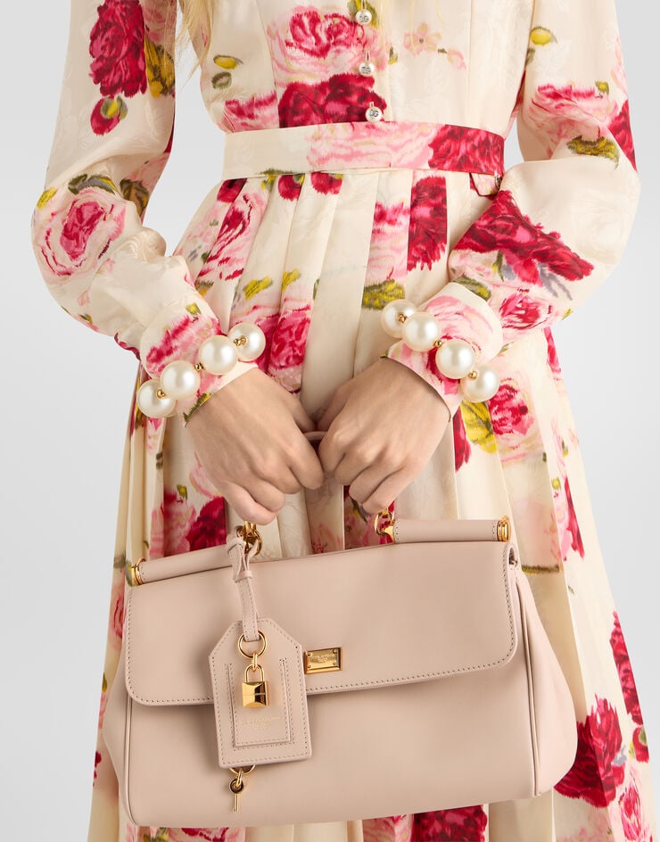 Dolce & Gabbana Medium My Sicily handbag in plongé calfskin Dolce & Gabbana Medium My Sicily handbag in plongé calfskin Pink BB7782B7321
