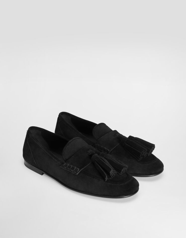 Dolce & Gabbana Split calfskin slipper Black A50734AT441