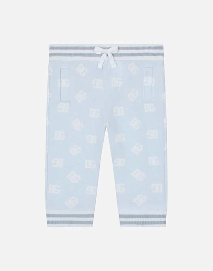 Dolce & Gabbana Jersey jogging pants with DG logo print Azure L1JPT0G7I4K