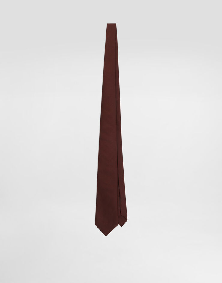 Dolce & Gabbana Satin jacquard tie Bordeaux GT147EG0UB4